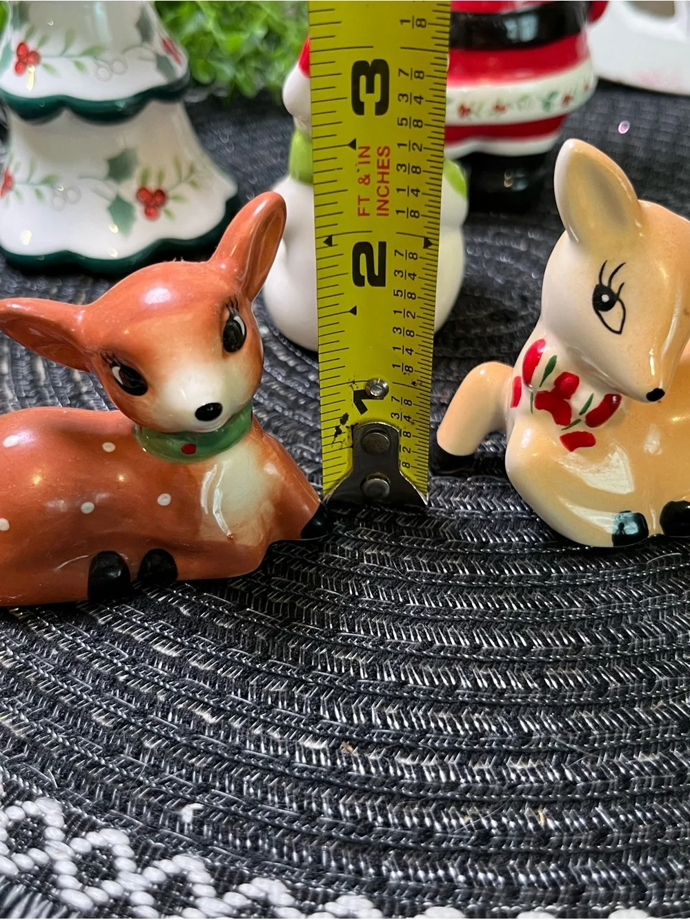 Holiday Ceramic Salt & Pepper Figurines - Set of Five